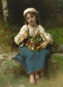 Léon Perrault_1880_Young Girl with a Basket of Flowers.jpg